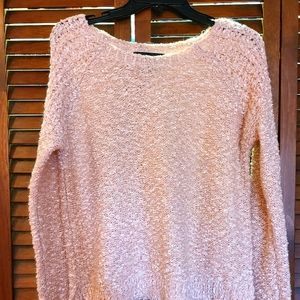 Forever 21 small fuzzy light pink sweater